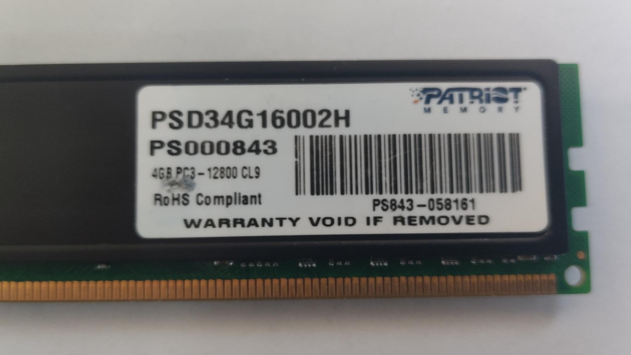 رم 4گیگPatriot سازگار با مادربرد LGA775