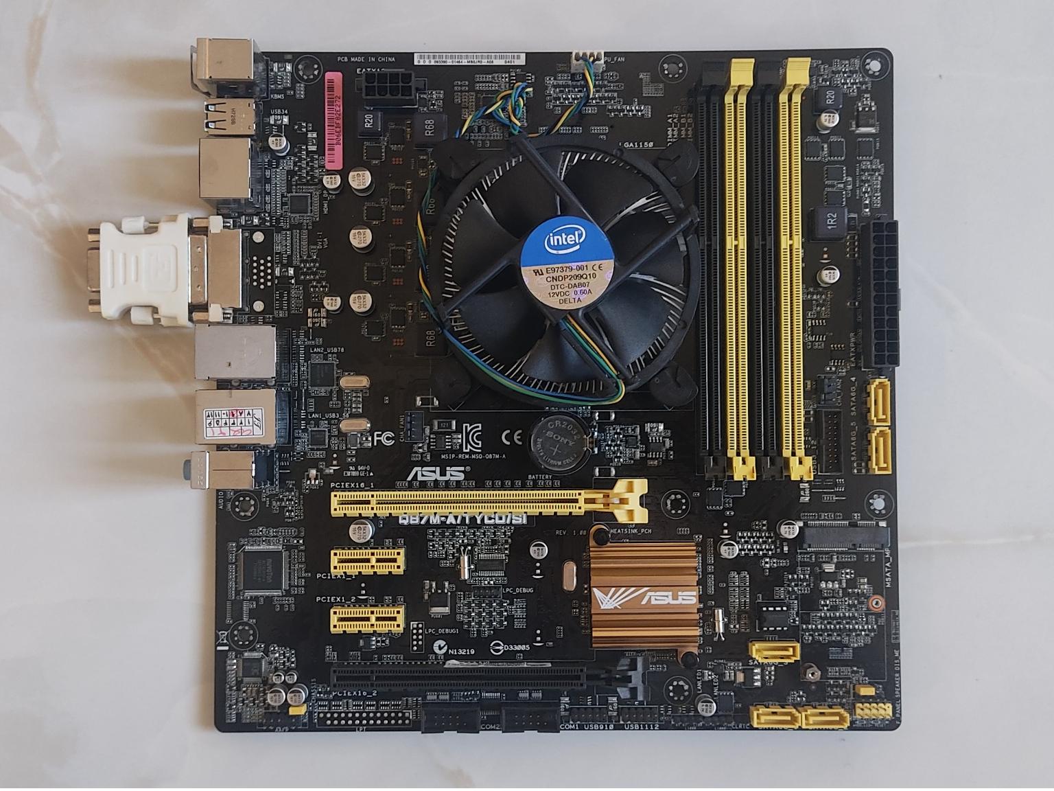 مادربردASUS Q87M-A/TYCOبا CPUچهار هسته ای و فن