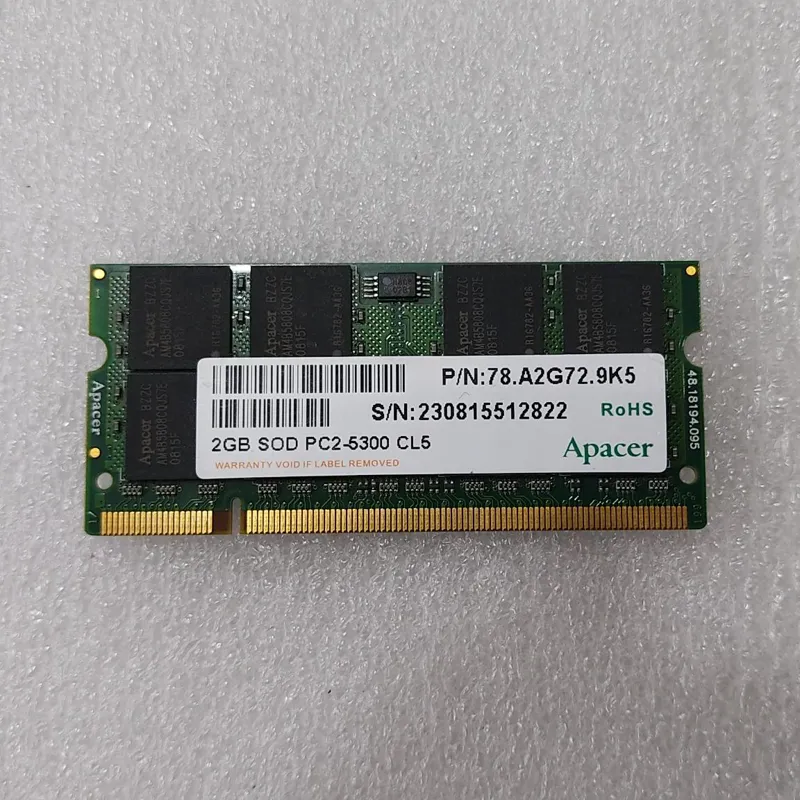 رم لپ تاپ2گیگDDR2 ،مارک Apacer ،باس333(PC2-5300)