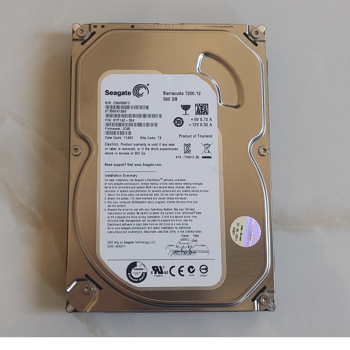 هارد500گیگSeagate سلامت100درصد سرعت6Gb/s