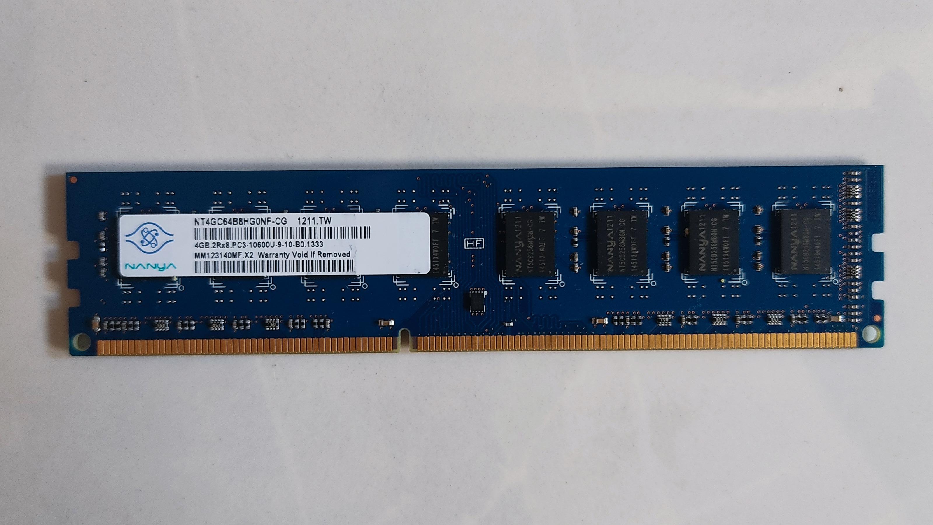 رم4گیگ PC3-10600، DDR3 Nanya،سازگارباسوکتLGA775