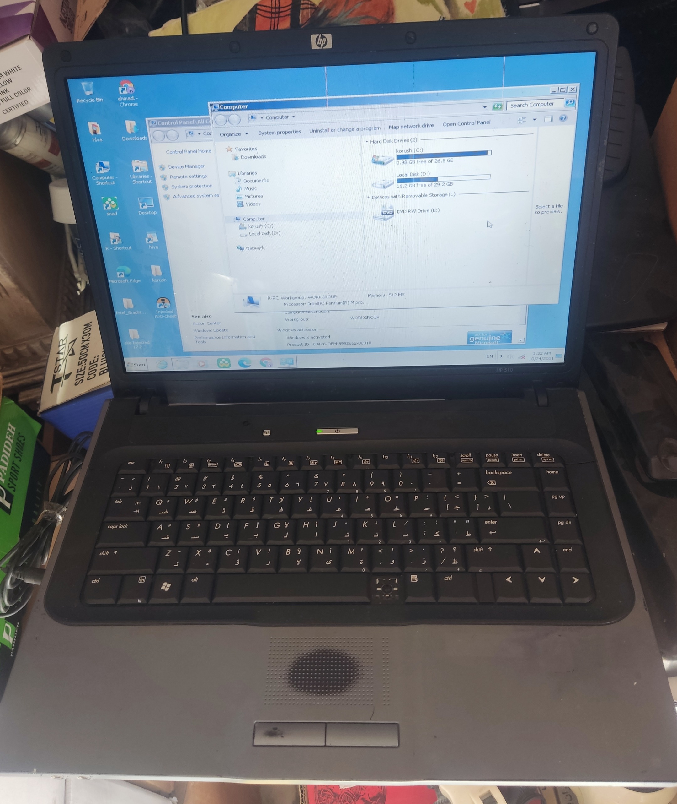 لپ تاپ HP مدل C29C سالم