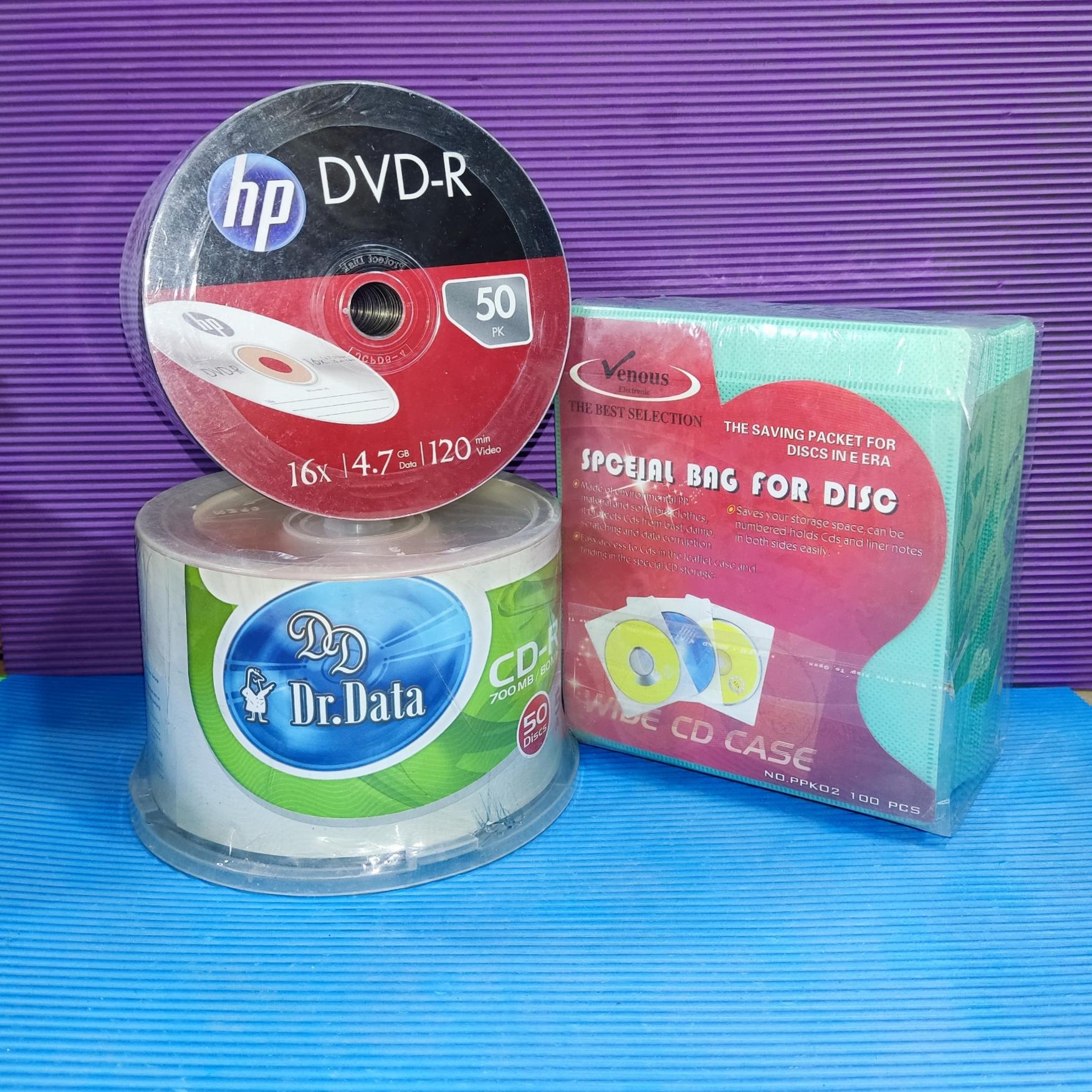 50 عدد CD و 50 عدد DVD خام و 100 عدد کاور