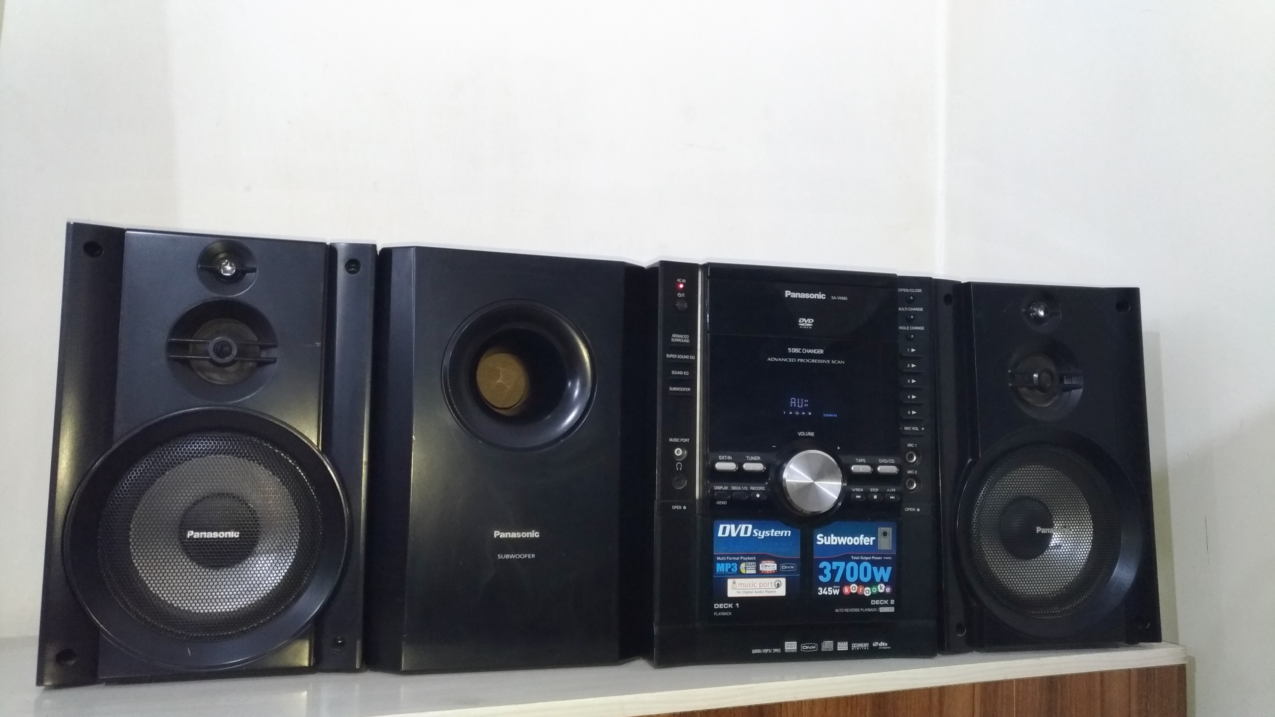 سیستم صوتی پاناسونیک ساب دار طبق توضیحات