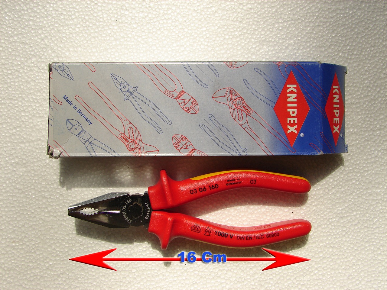 انبردست 16 سانت عایق برق کنیپکس Knipex اصلی آلمان