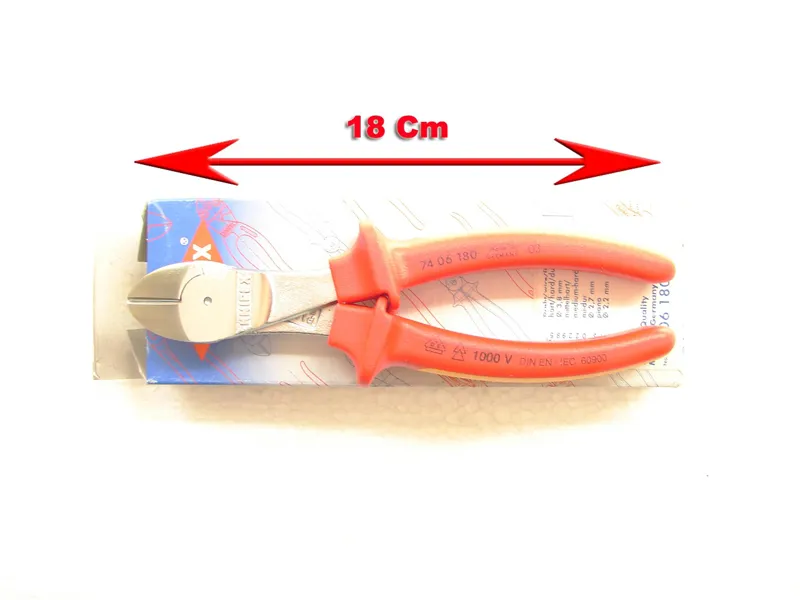سیم چین 18 سانتی کله گاوی عایق کنیپکس Knipex آلمان