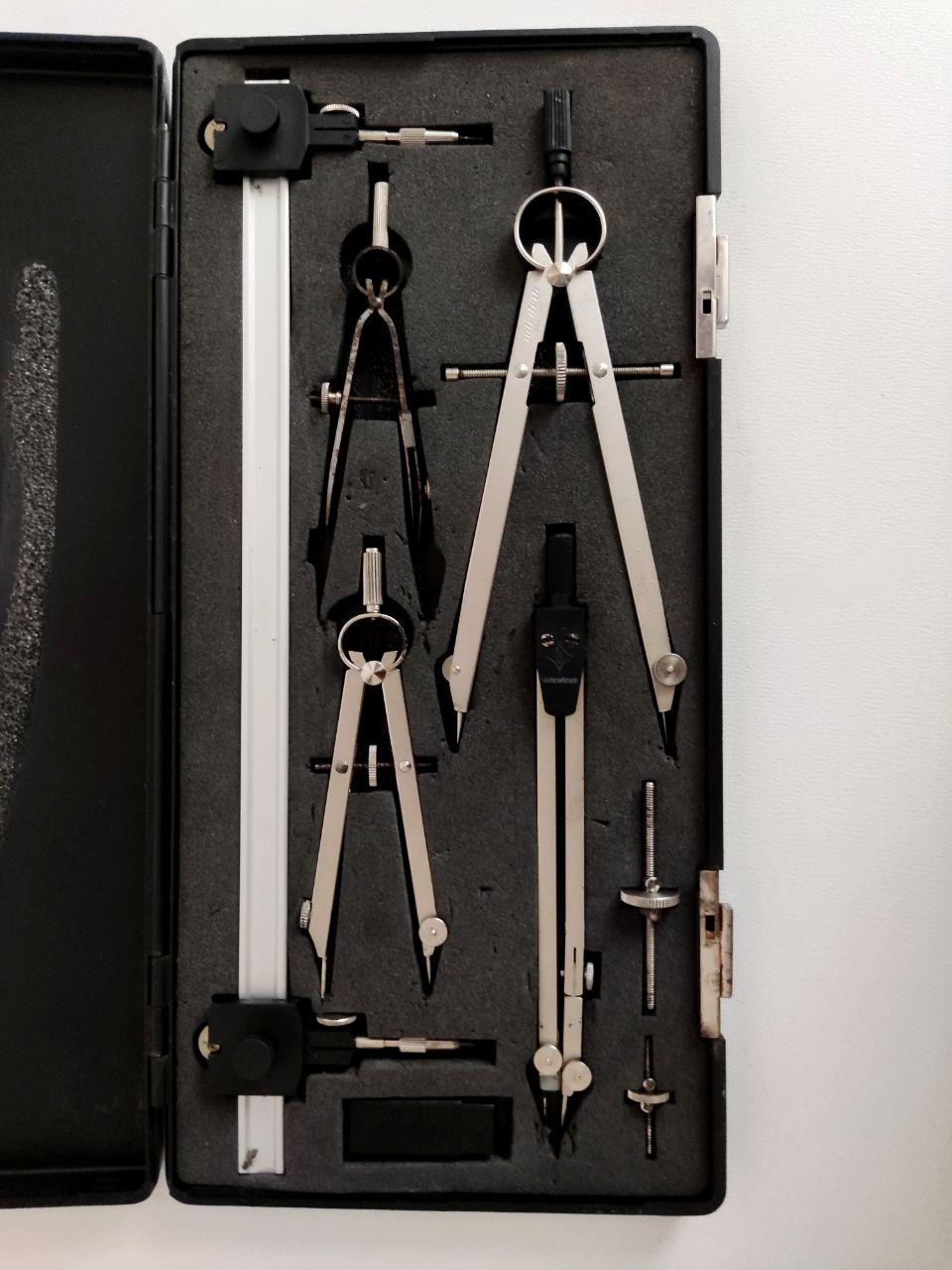 ست پرگار قدیمی فولادی آلمانی