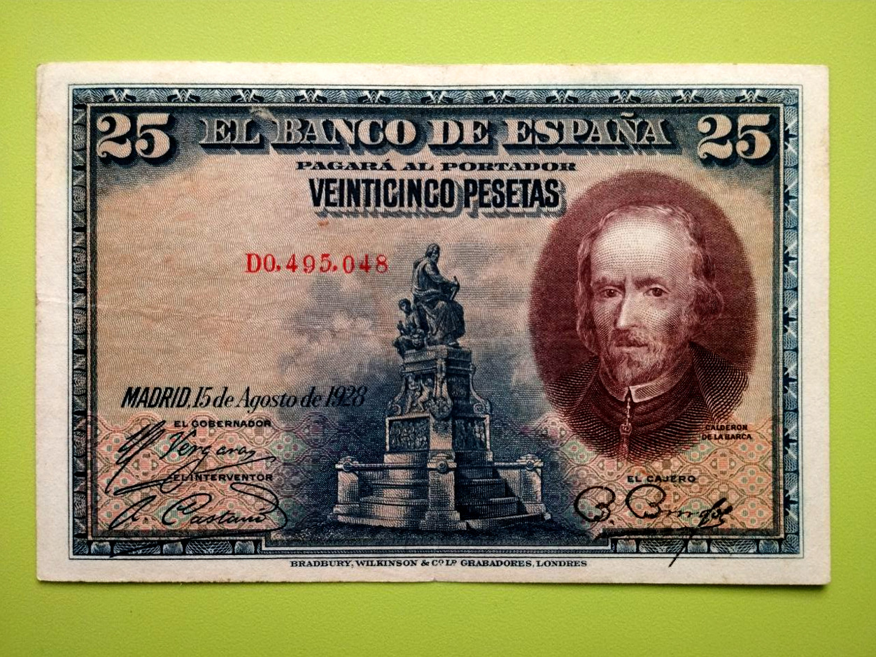 25 پزوتا 1928 اسپانیا کیفیت خوب