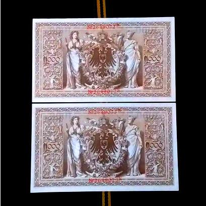 1000 مارک آلمان رایش 1910 سایزبزرگ جفت بانکی