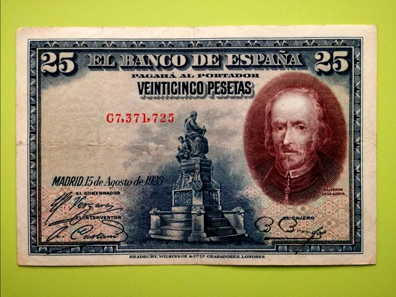 25 پزوتا 1928 اسپانیا کیفیت خوب