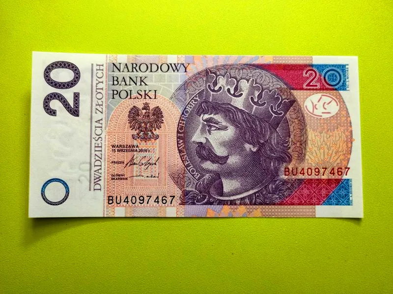 20 زلوتی لهستان بسیار نایاب بانکی