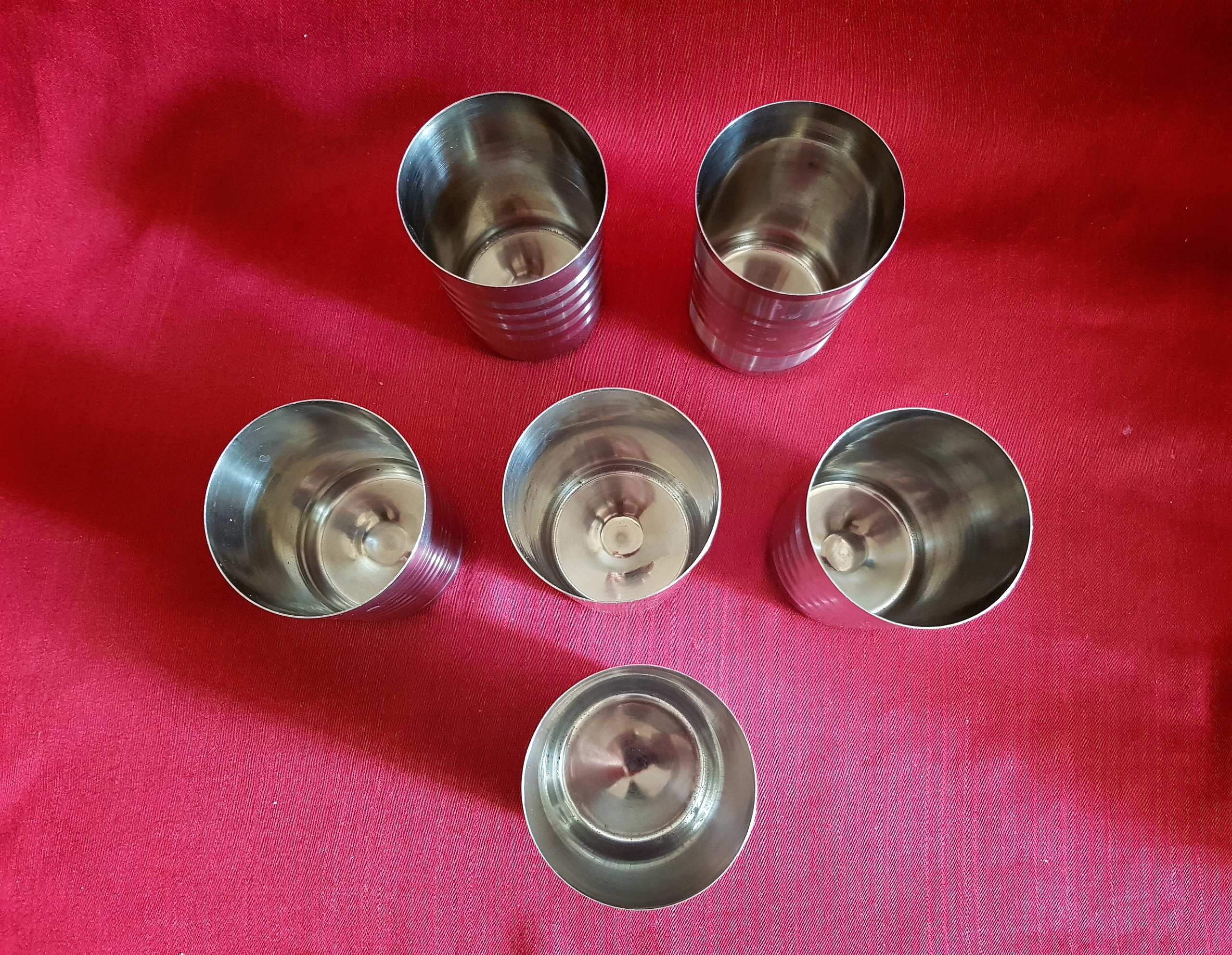 دست لیوان استیل قدیمی (توضیحات)