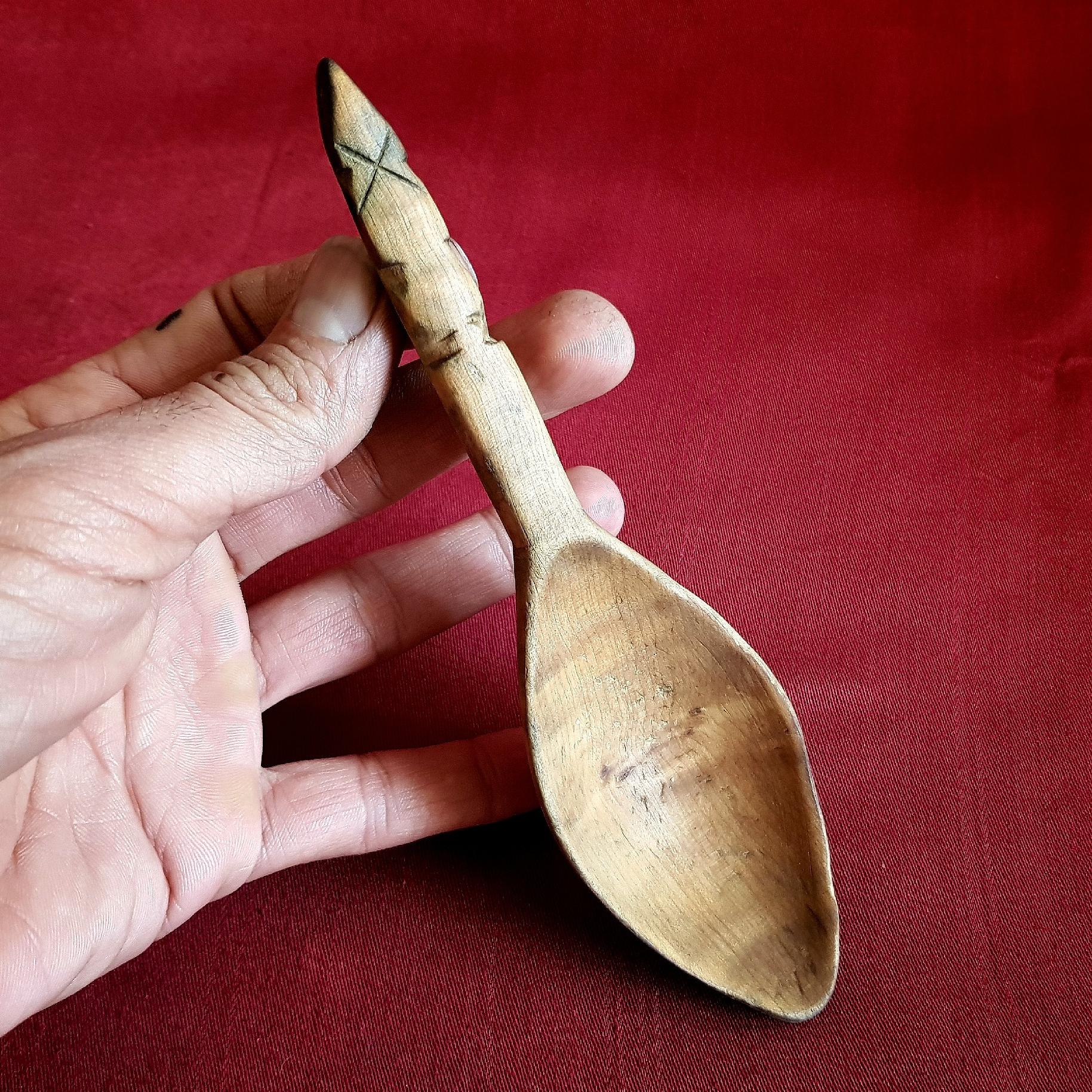 قاشق چوبی قاجاری (توضیحات)