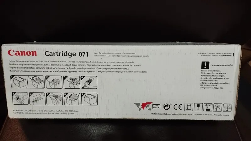 مزایده 2 عدد کارتریج لیزری کانن CANON 071