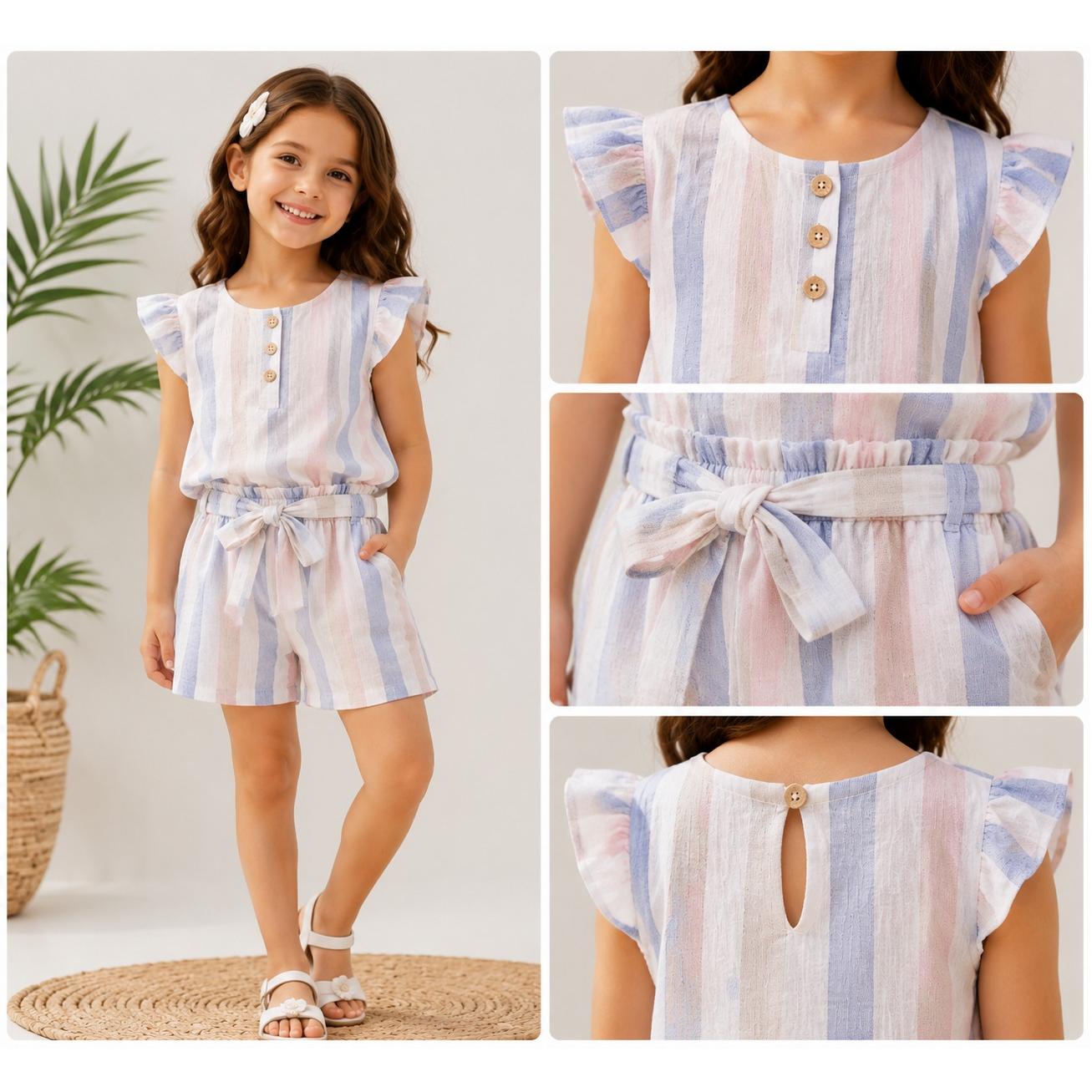 لباس تابستانی دخترانه کد 1002