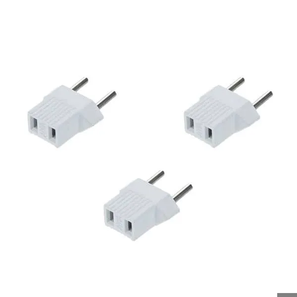 تبدیل دو شاخه 110 به 220(بسته 3 تائی) رنگ مشکی