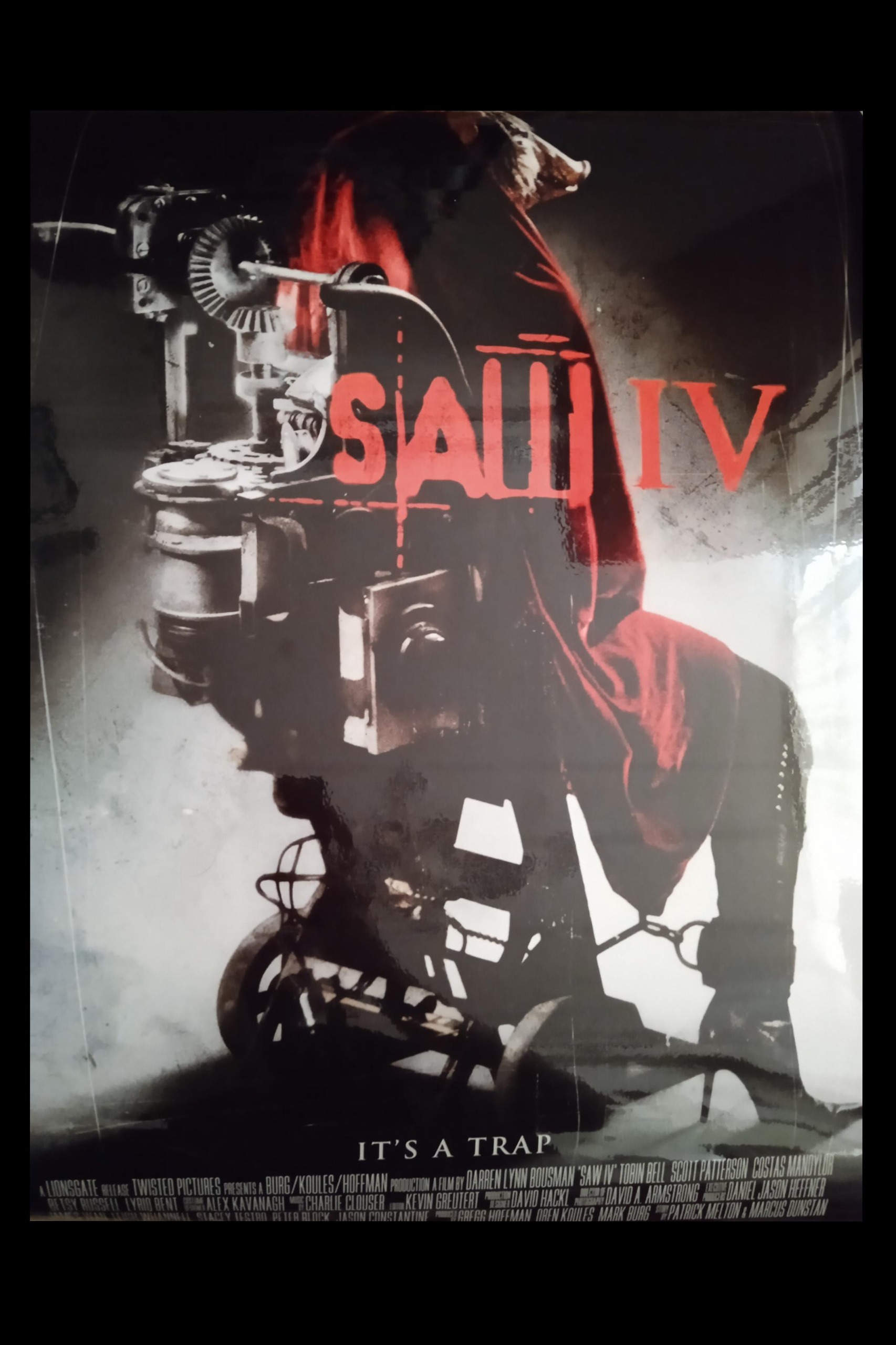 4 عدد پوستر فیلم saw جنس گلاسه ابعاد 50 در 70
