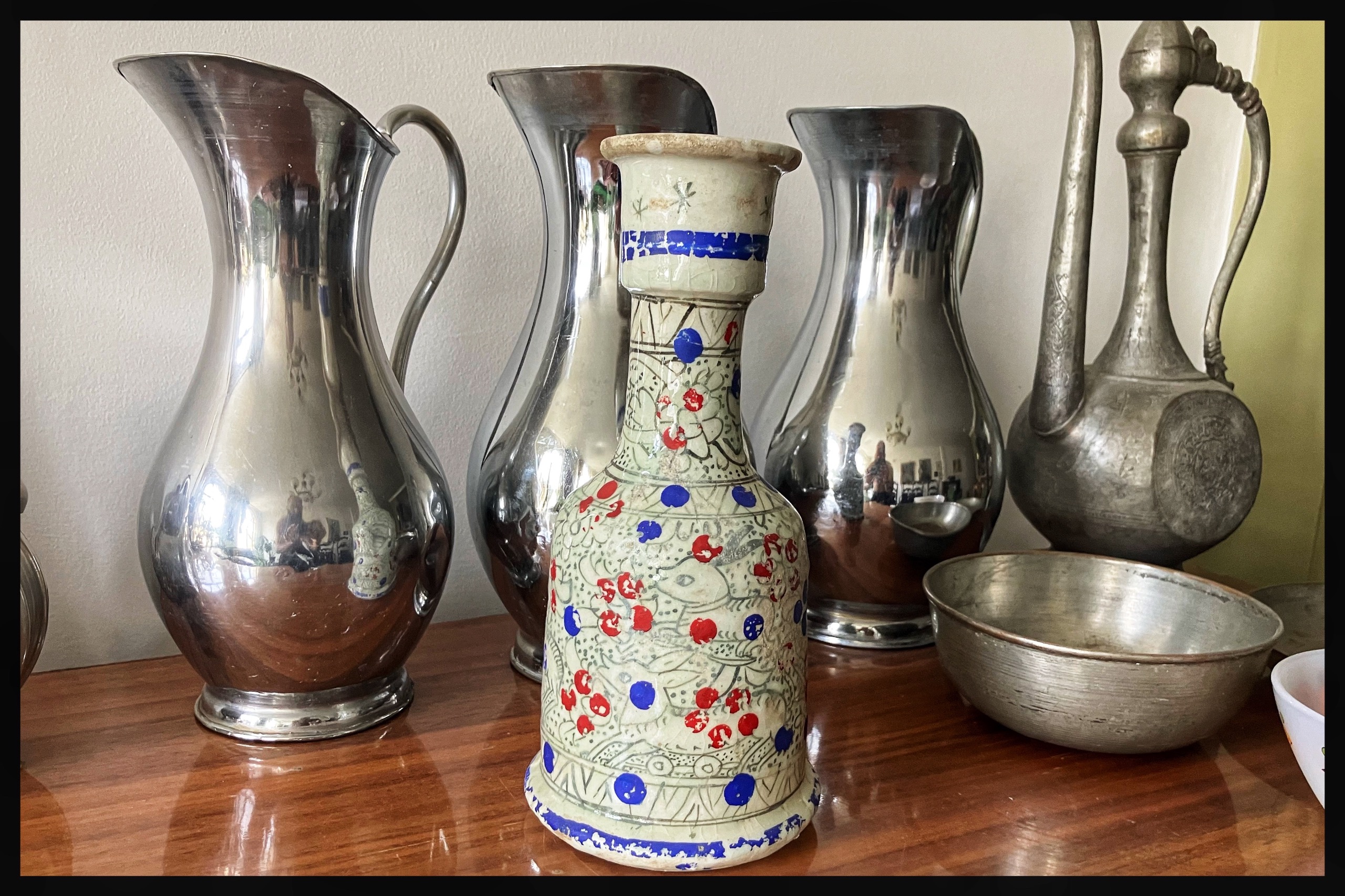 کوزه قلیان سفال نطنز هشتاد ساله