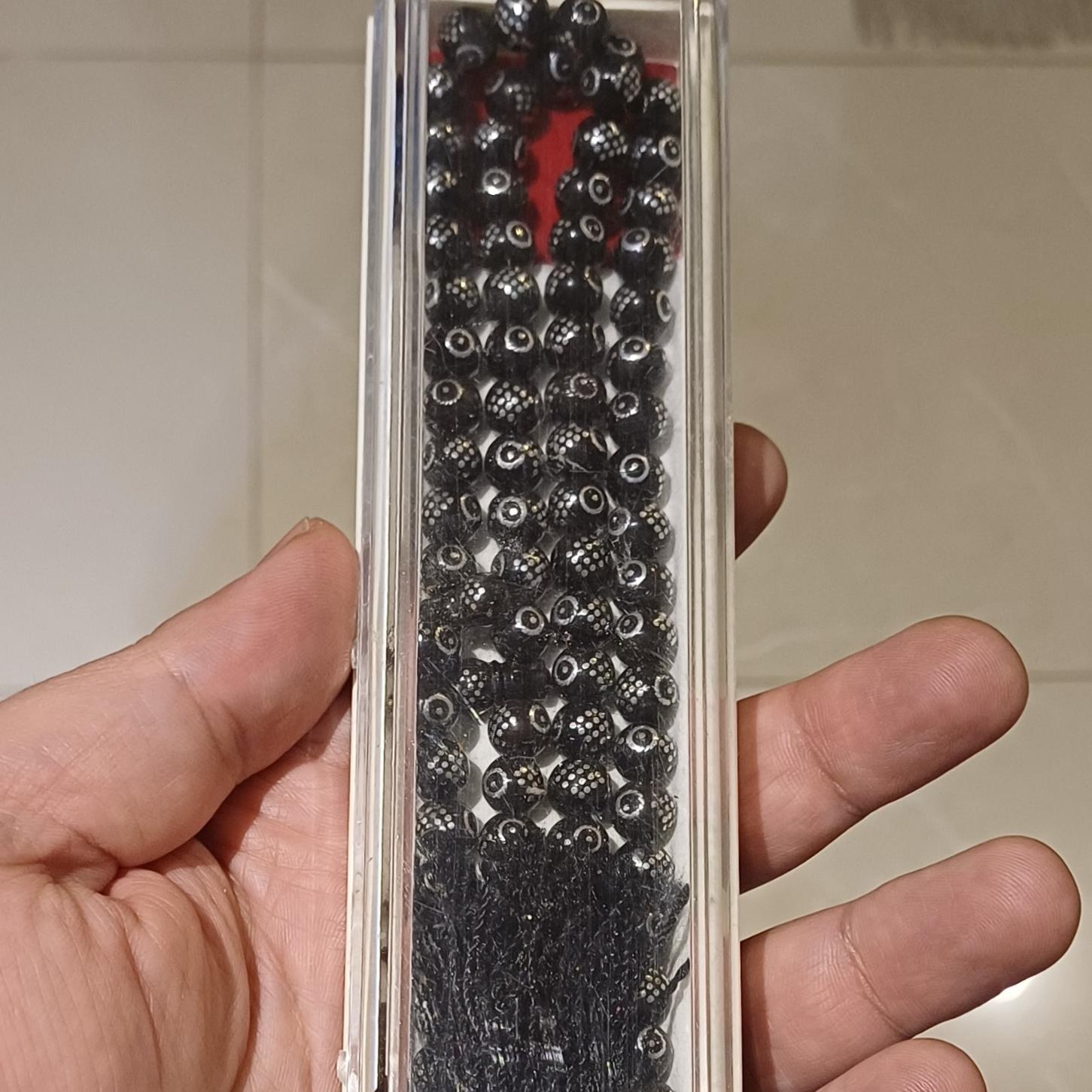 تسبیح کشکول نقره کوب کمیابی بسیار بسیار زیبا