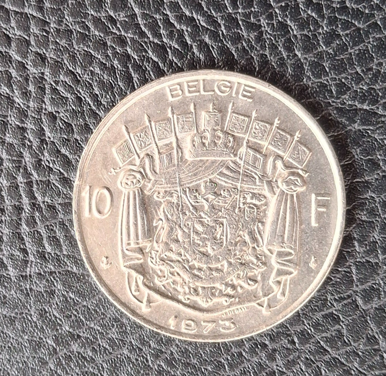 10 فرانک باکیفیت و سایز بزرگ بلژیک 1975