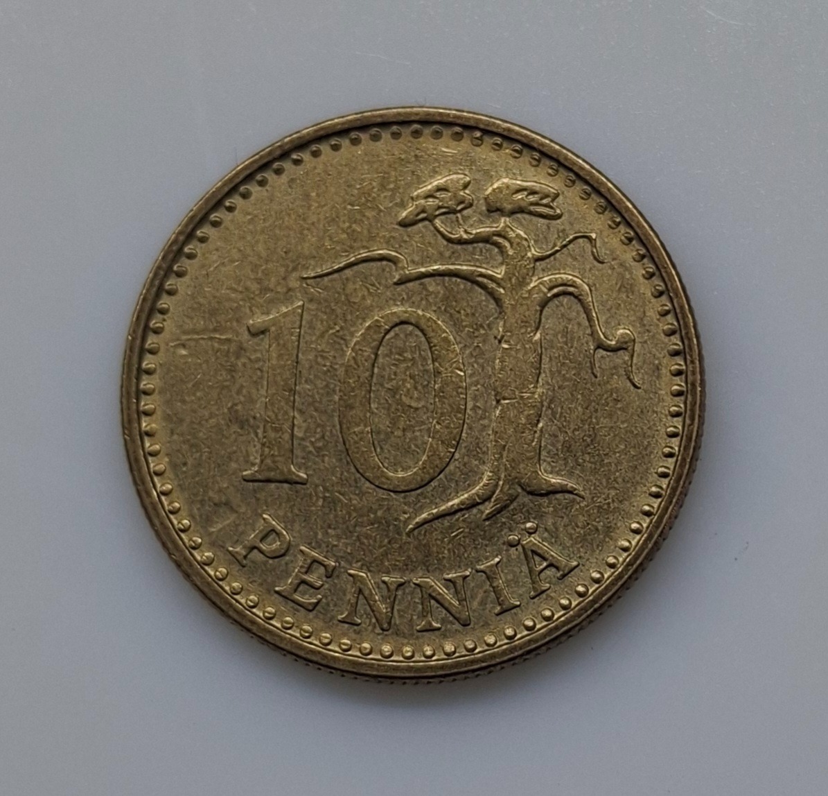 10 پنیا فنلاند با کیفیت 1972