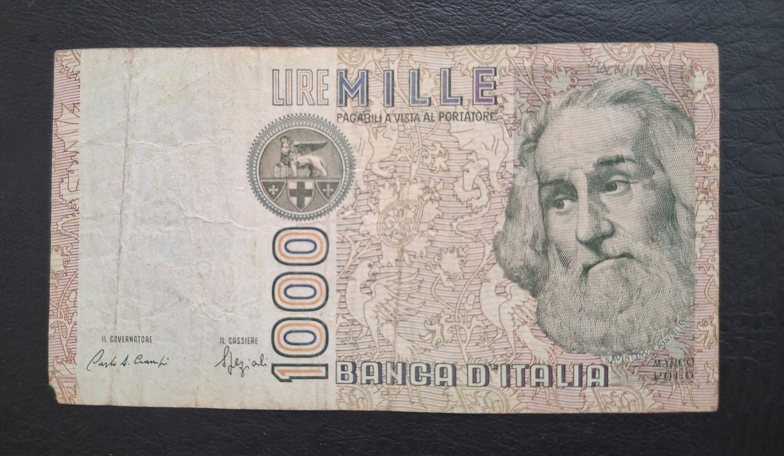 1000 لیر قدیم ایتالیا با تصویر داوینچی
