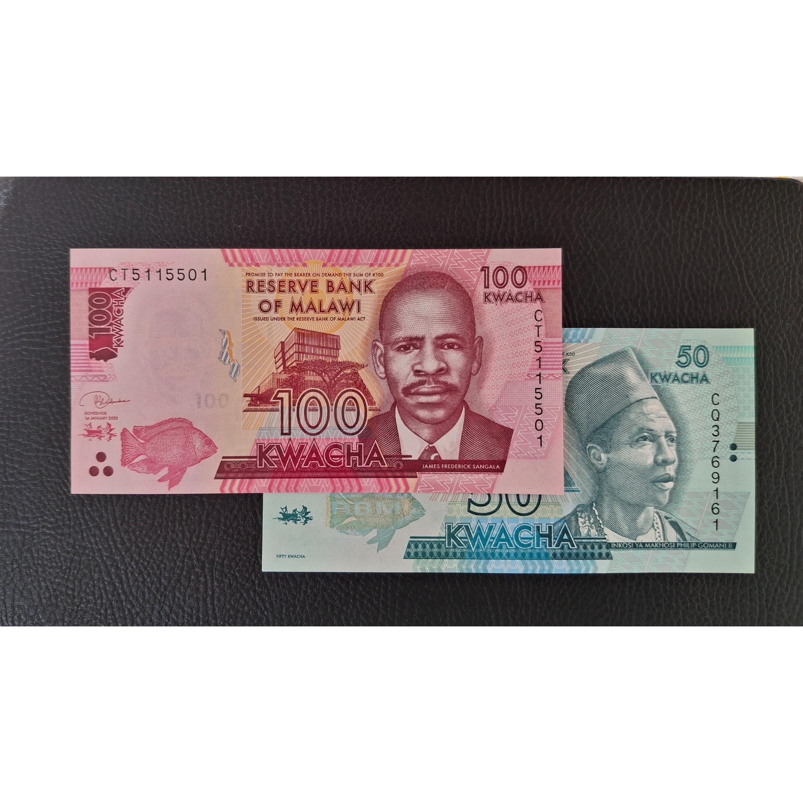 دو برگ بانکی 50 و 100 کواچا مالاوی