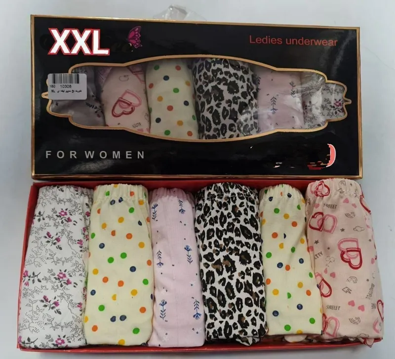 پک 6 عددی شورت جعبه ای زنانه دو ایکس 2xl