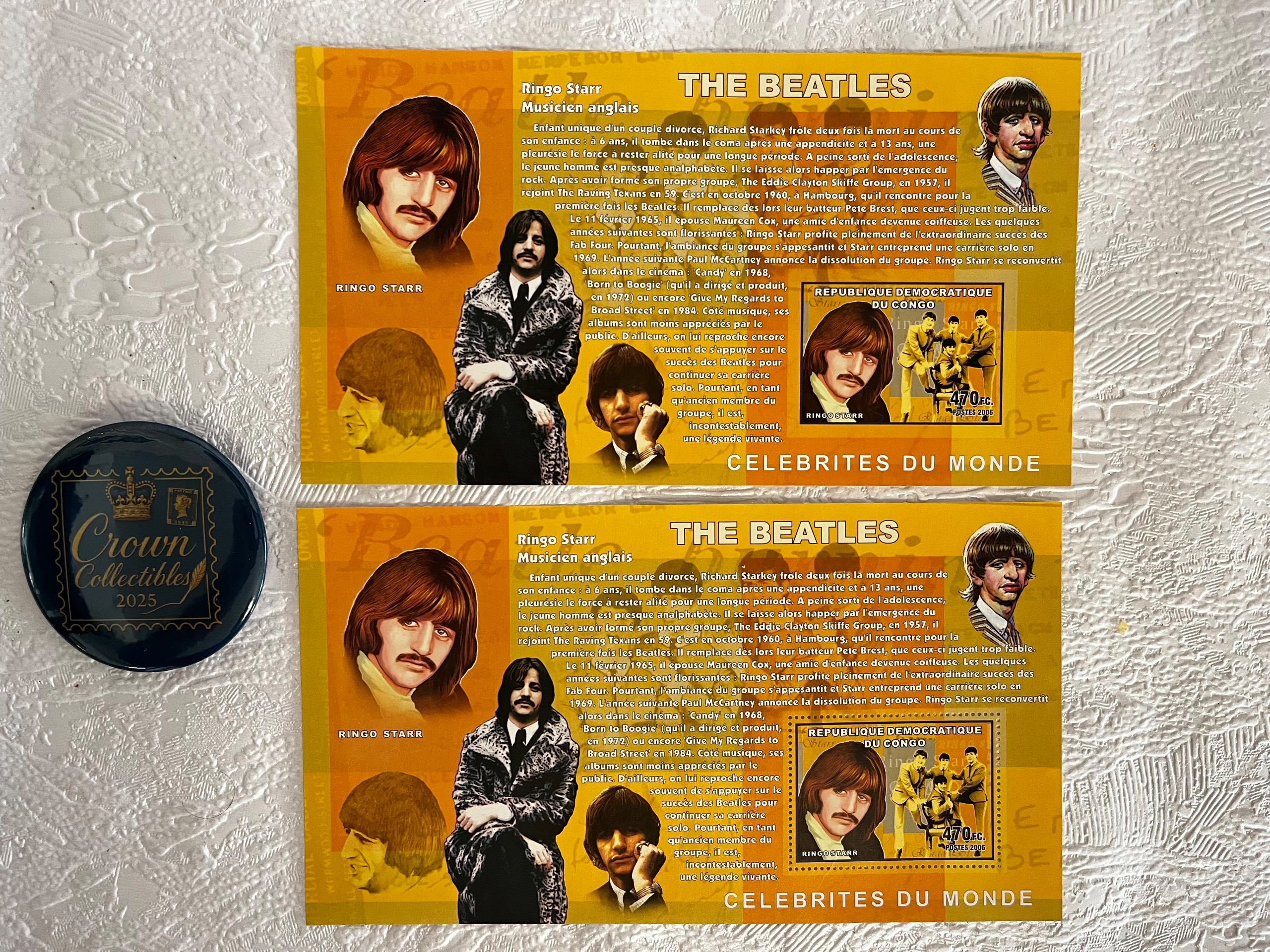 دو عدد مینی شیت گروه موسیقی بیتلز The Beatles
