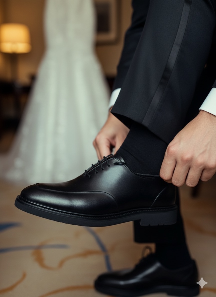 کفش چرم طبیعی مدل ساعتی