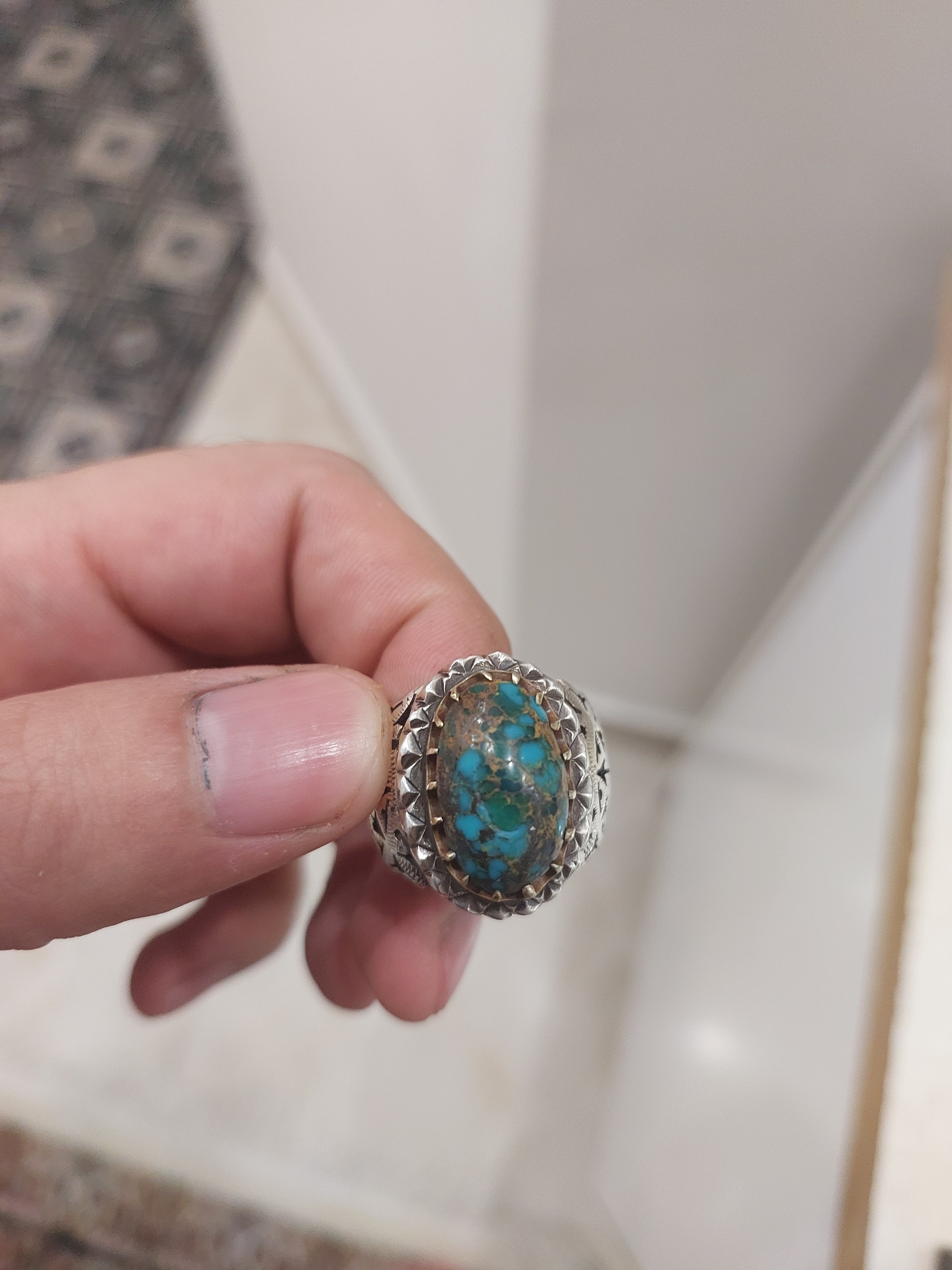 انگشتر نقره فیروزه کلکسیونی