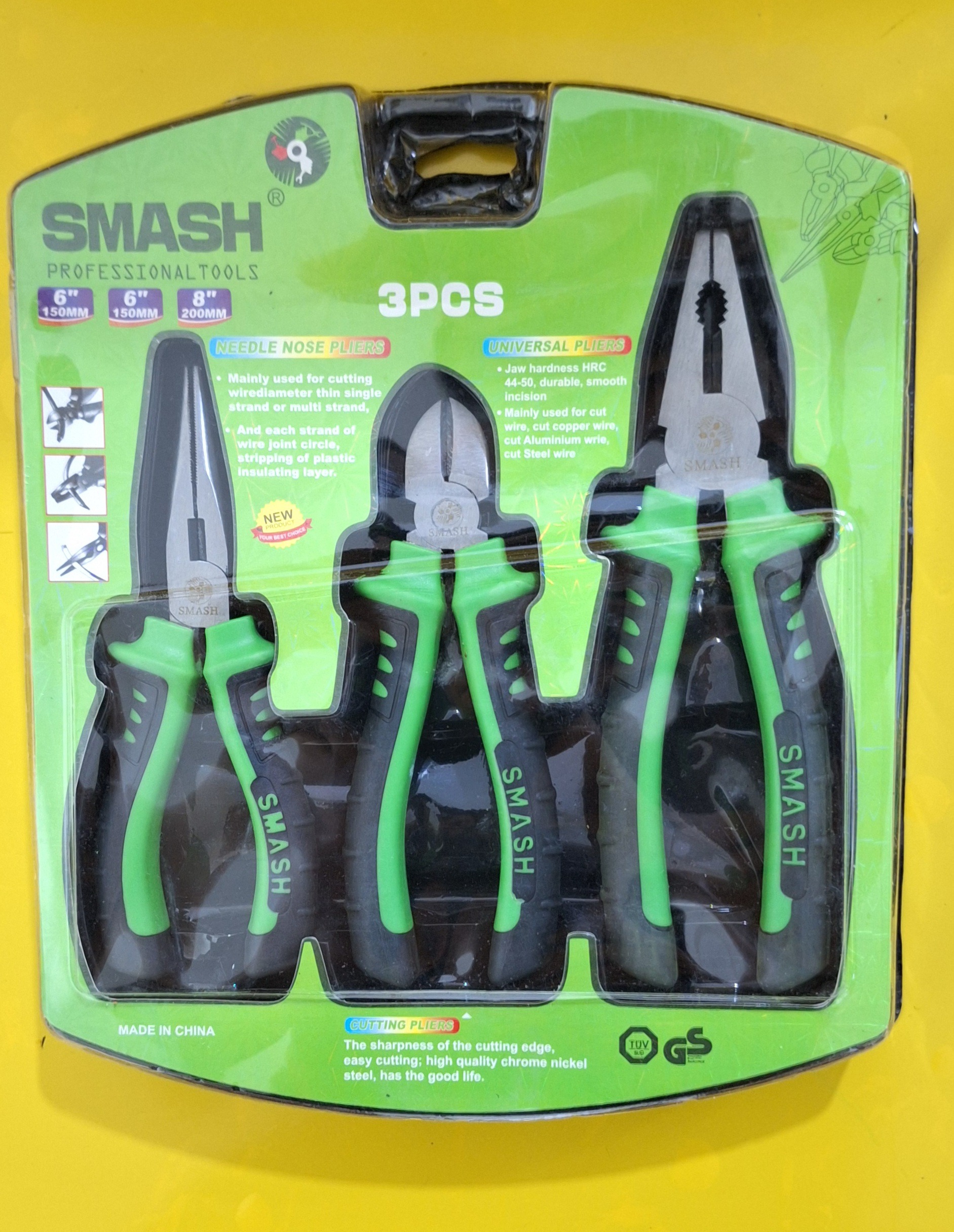 ست انبردست سیم چین دم باریک