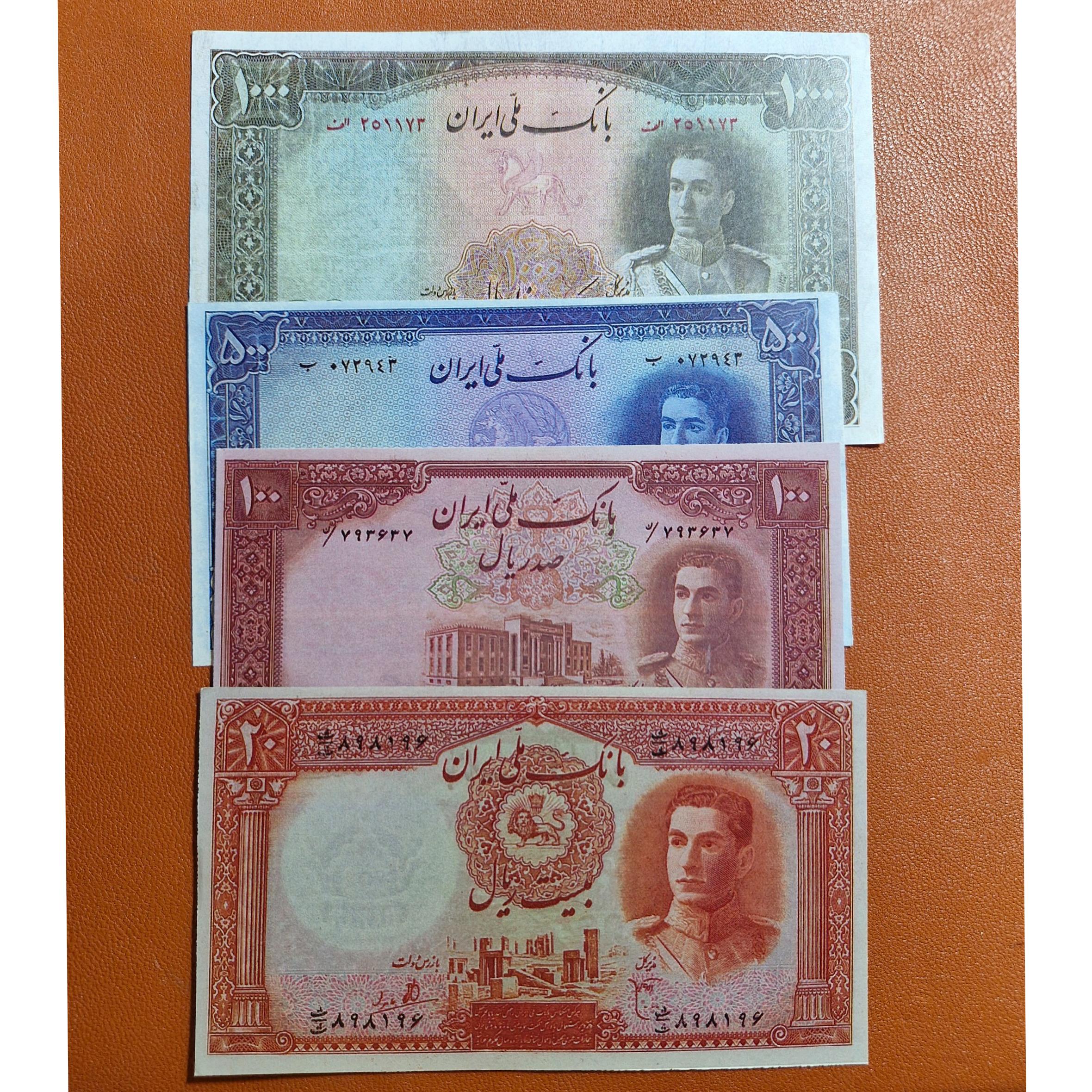 4 عدد اسکناس فانتزی و طرح محمدرضا