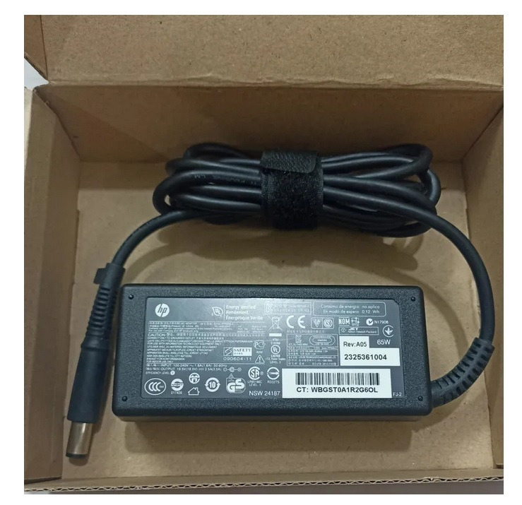شارژر کارتنی لپ تاپ اچ پی hp سوکت بزرگ