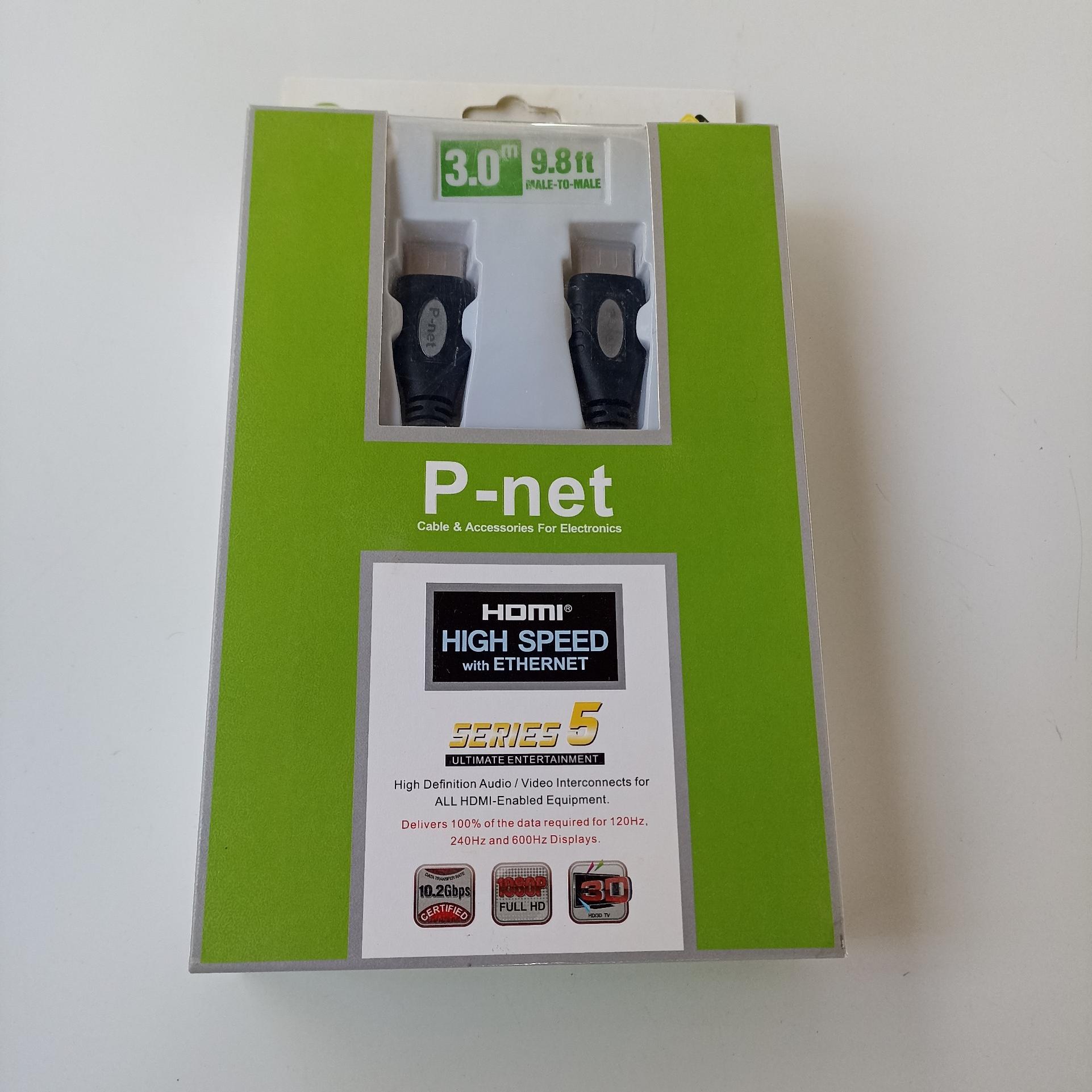 کابل بسیار باکیفیت hdmi متراژ 3متر برند پی نت