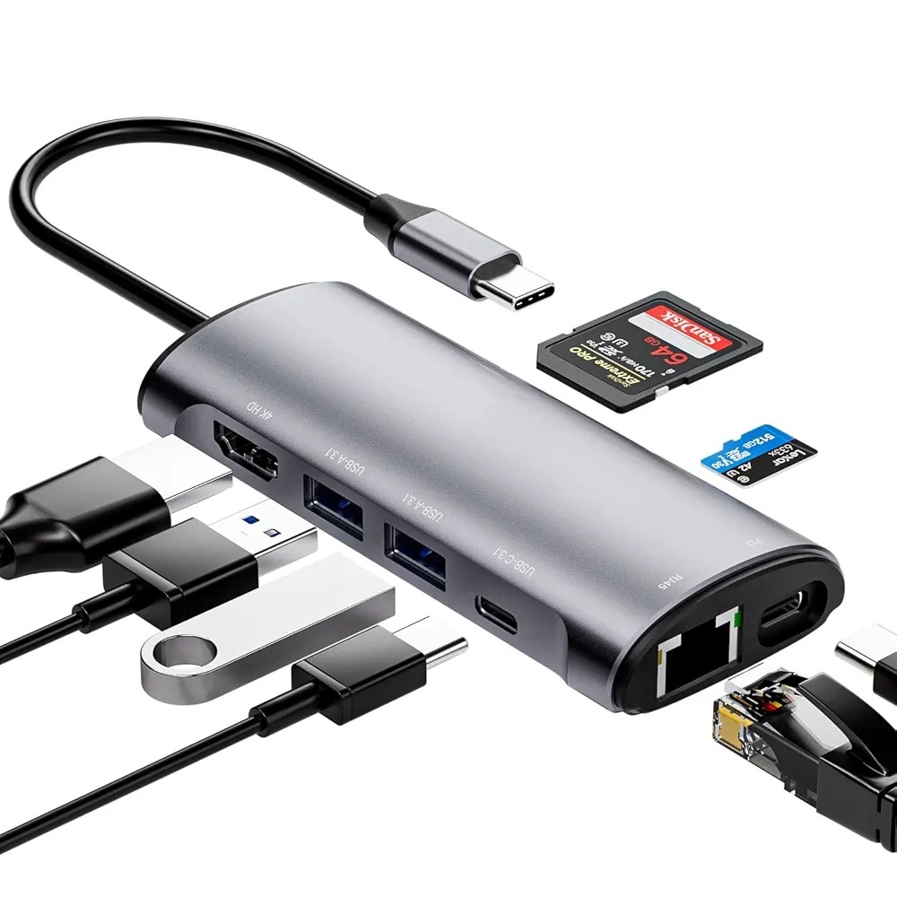 هاب 8 پورت USB-C مدل FX-2225