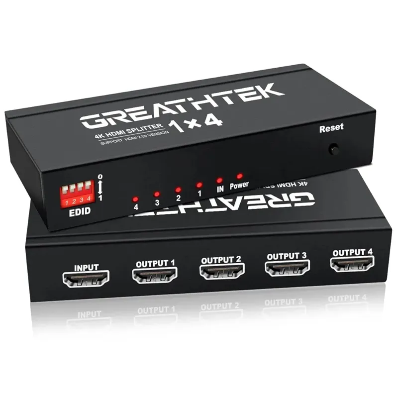 اسپلیتر 1 به 4 hdmi برند GRATHTEK (4k 60hz)