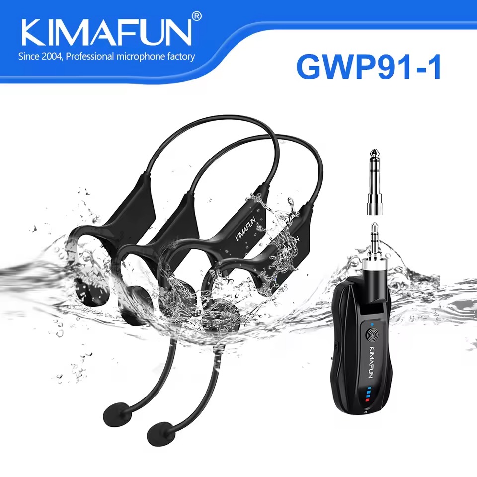 میکروفون بیسیم KIMAFUN GWP91 ضد آب (پک دو عددی)