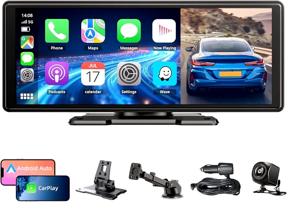 مانیتور خودرو با Apple CarPlay و Android Auto