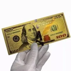 100دلاری روکشی آب طلا 24گلد کلکسیونی