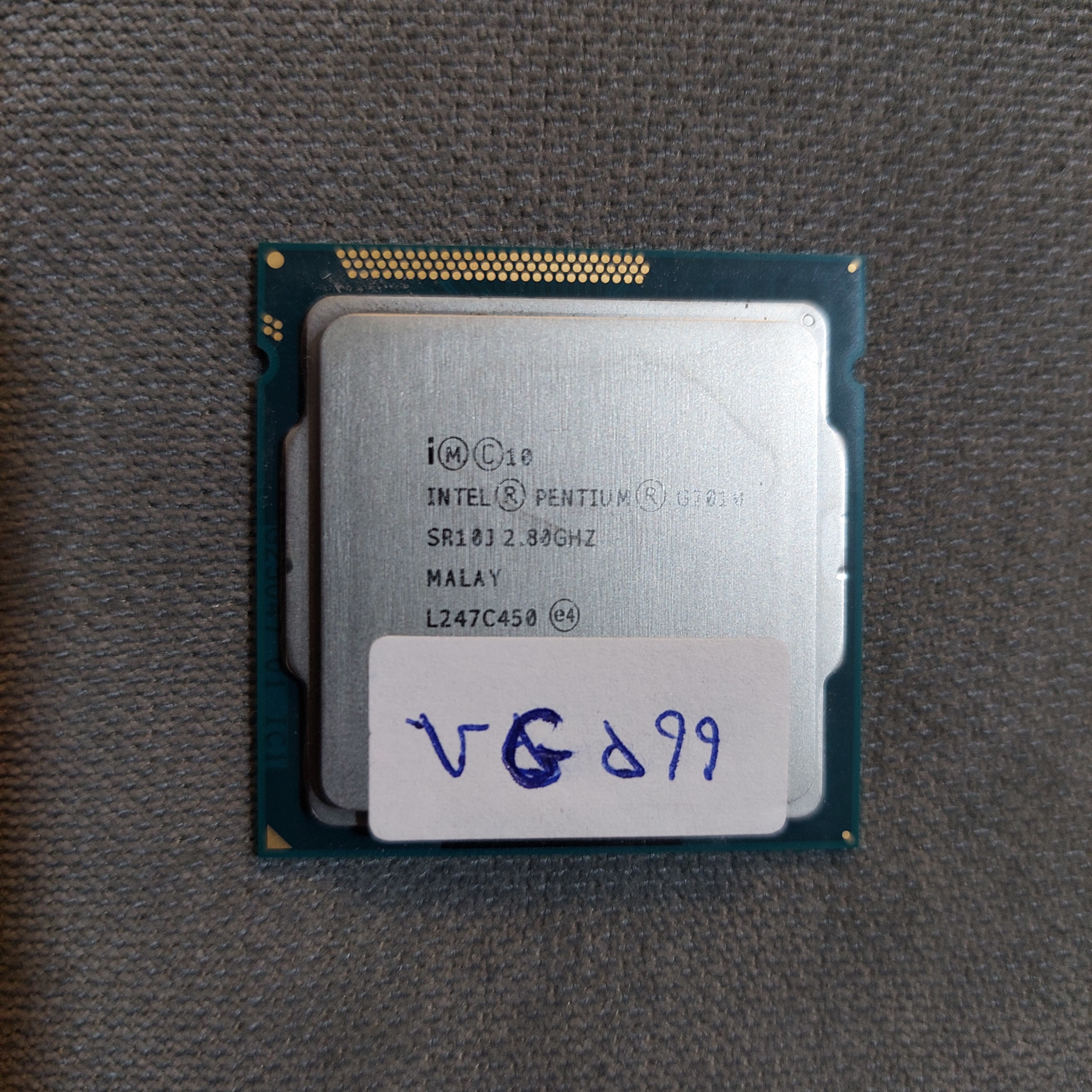 CPU کامپیوتر (INTEL Pentium G2010 ردیف VG599)