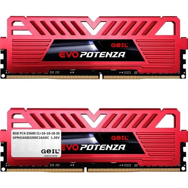 رم DDR4 3200 گیمینگ GeIL Potenza دوکاناله 16 گیگ