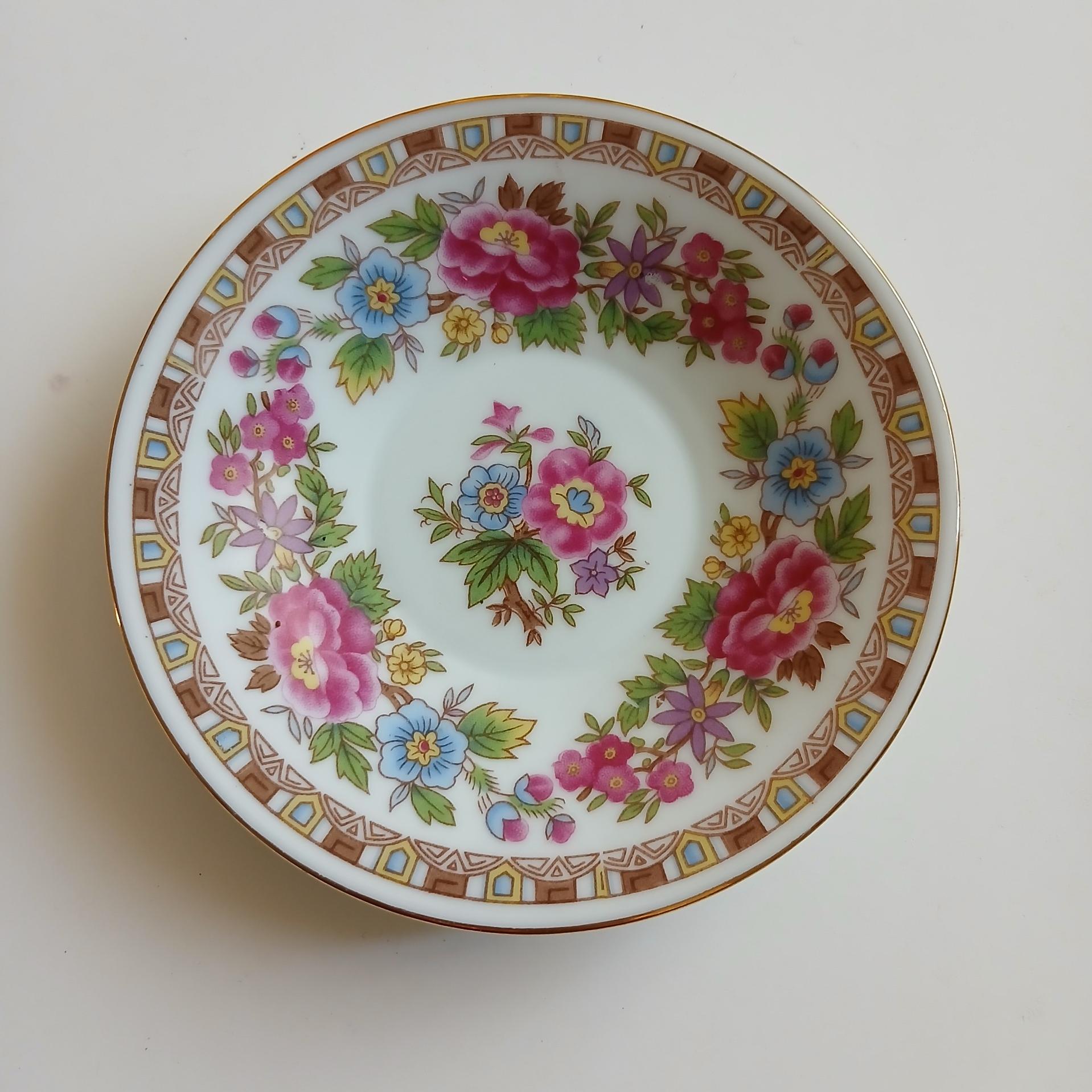 نعلبکی گل ترمه قدیمی